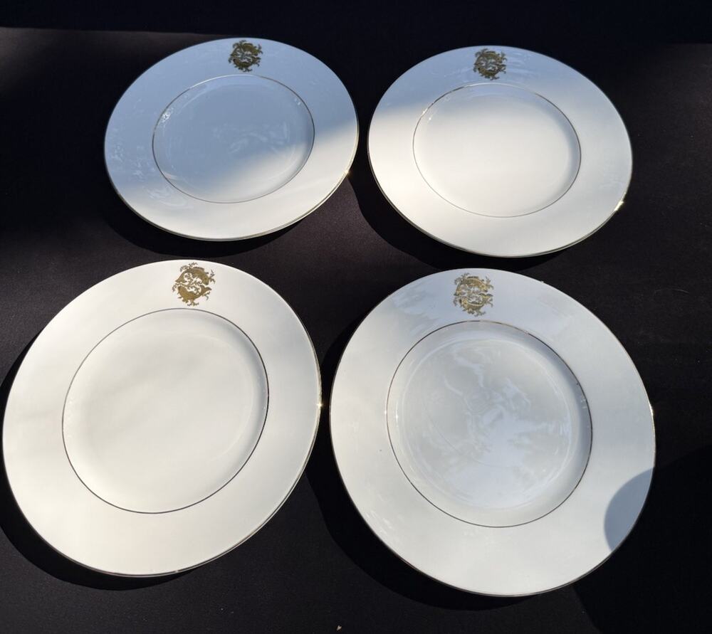 4 Vintage Tuscan Fine Bone China Zodiac Salad Lunch Plate PISCES 8.25” Rare!